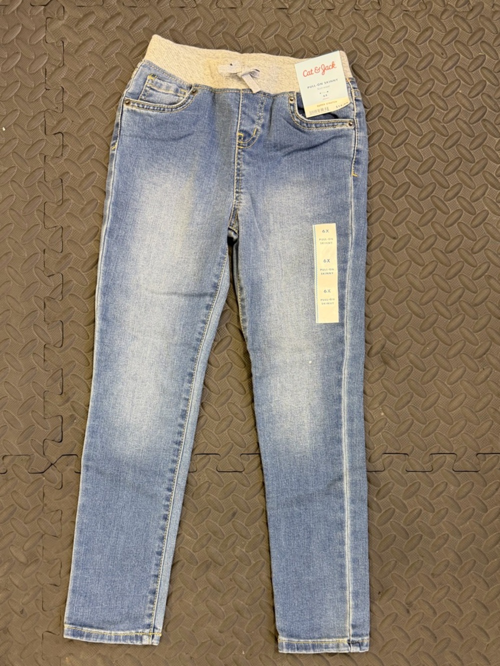 Cat & Jack Light Blue Girls' Jeggings with Knit Waistband